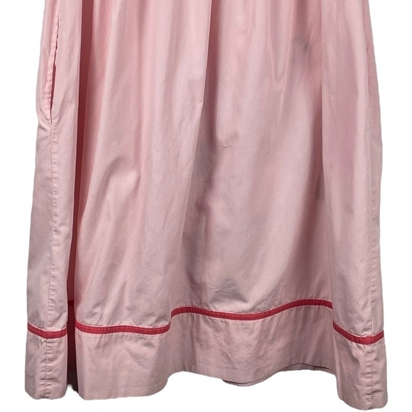 GO SOFTLY PATIO COTTON FLORAL EMBROIDERED SQUARE YOKE NOTCH NECK TRAPEZE DRESS - Picture 8 of 11